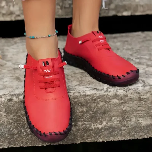 Women Summer Shoes Leather Handmade Shoes Mom Comfortable Lightweight Oxford Large Size Soft Sole Shoes ???ҧ?ӧ? ???֧ߧ?ܧѧ? ???֧?ߧ?? - Image 5