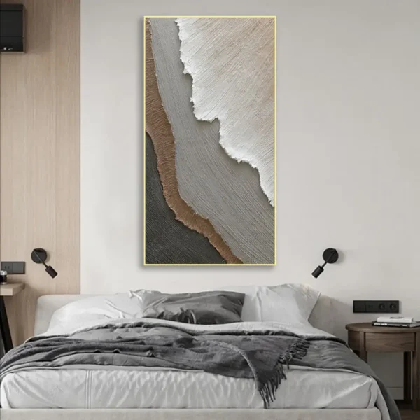 3D Ocean Waves Art Handmade Painting on Canvas Painting Party Texture Wall Art Wabi-Sabi Wall Art Living Room Fashion Room Decor - Image 6