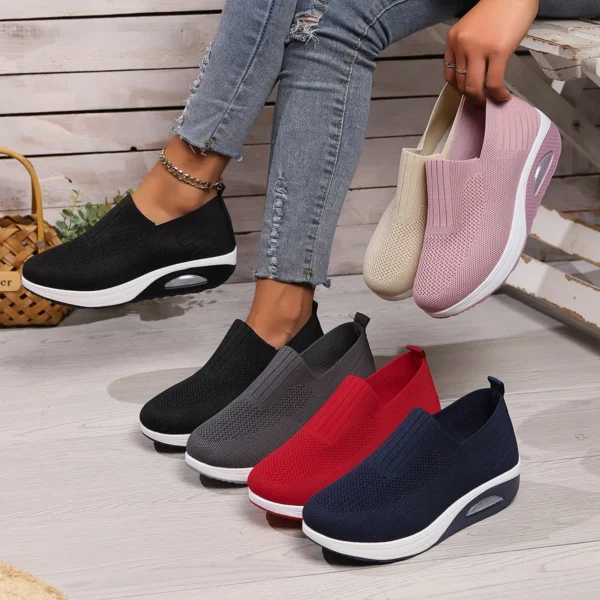 Fashion Socks Women Shoes Summer Lace-up Breathable Mesh Sneakers Fashion Casual Shoes Women's Soft Soles Non-slip Women's Shoes - Image 6