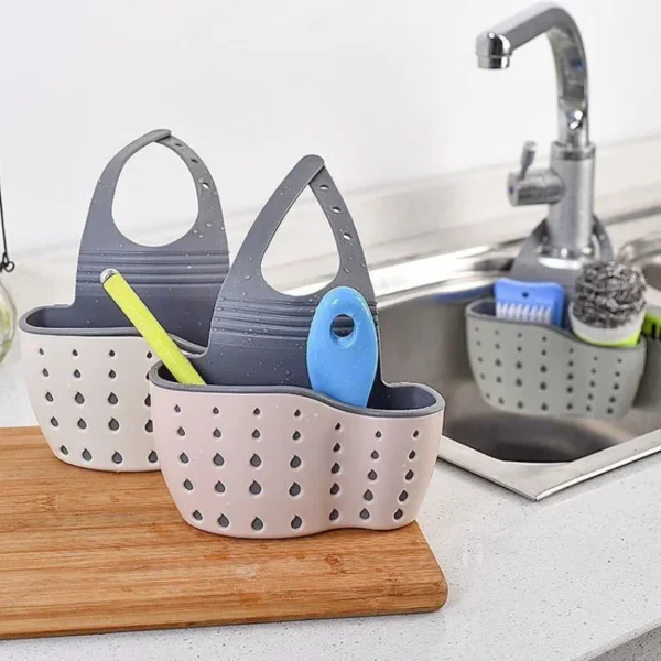 Adjustable Sink Drainer Kitchen Storage Basket Sponge Pool Hanging Bag Supplies Kitchen Accessories Organizer Household Items - Image 4