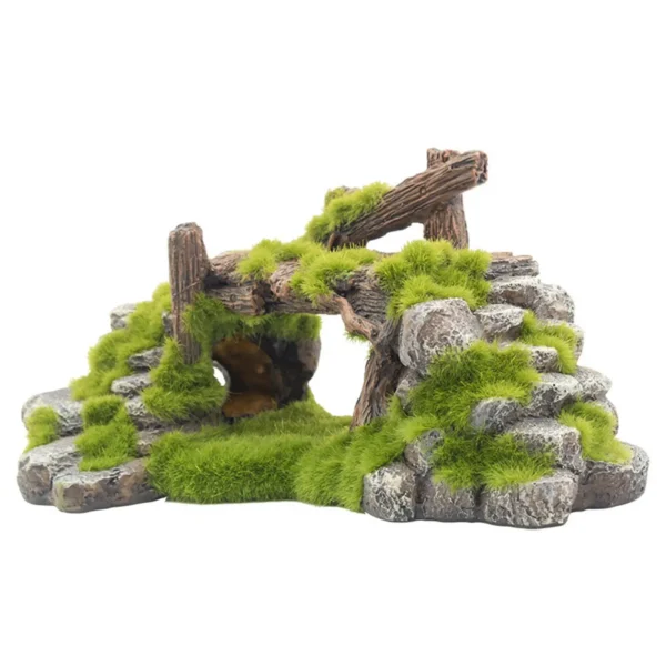 Aquarium Rockery Aquatic Caves Landscape Decoration Hiding Cave Figurine Fish Tank Ornament for Living Room Table Decoration - Image 4