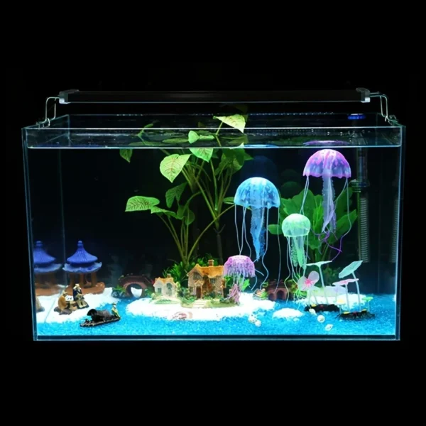 Artificial Swim Glow Jellyfish for Fish Tank - Luminous Aquarium Underwater Decoration - Image 5