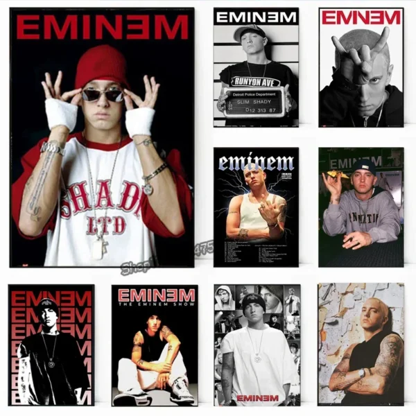 Super Rapper Eminems Posters And Prints Great Rap Singer Canvas Painting Music Star Wall Art Picture Ideal for Home Decor