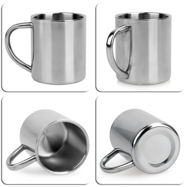 220ML Stailess Steel Mug Coffee Cup Camping Mug Metal Coffee Tea Cup Mug Portable Milk Tea Cup Tumbler Water Mug Drinking Cup - Image 6