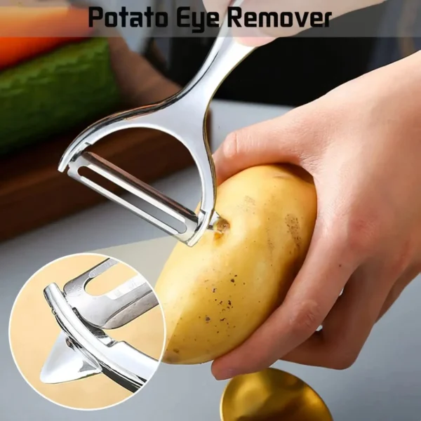 1PC Stainless Steel Vegetable Peeler Potato Peeler Multi-function Carrot Grater Fruit Tools Kitchen Accessories Cuisine Pelador - Image 4