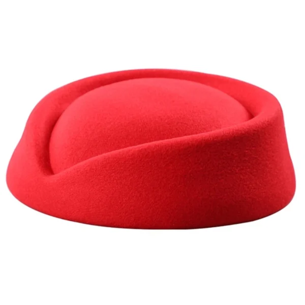 Beret Hat Caps Airline Stewardess Flight Attendant Vintage Looking Hat Uniform Stewardess Pillbox Hat Teardrop Hat T8NB - Image 5