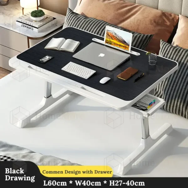 Bed folding table Lazy folding table Lifting and stretching Bedroom notebook Dormitory folding notebook computer table - Image 3