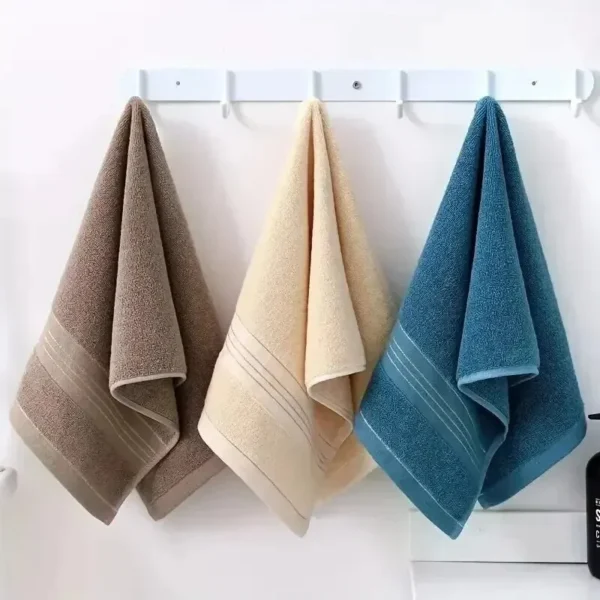 2 Towels Thickened Absorbent Towel Pure Cotton Quick Absorbent Soft Quick Dry Thickened Face Towel - Image 4