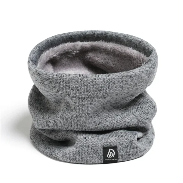 Unisex Solid Cashmere Plush Warm Winter Ring Scarf Women Men Knitted Full Face Mask Snood Neck Scarves Bufanda Thick Muffler New - Image 6