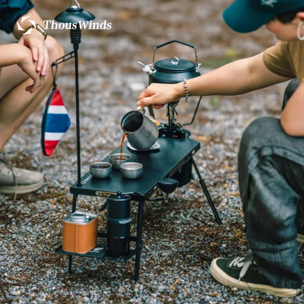 Thous Winds Solo Camping Aluminum Folding Table Lightweight Hiking Camp Stove Table for Picnic Outdoor Ultra Light Tables TW1024 - Image 5