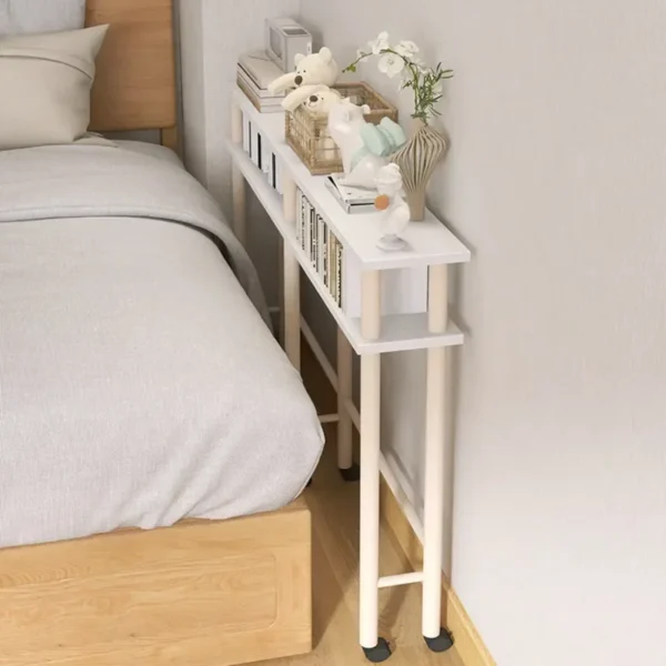 Multi-Functional Seam Storage Rack Bedside Narrow Gap Table Small Family Bedroom Desk Sofa Table - Image 3