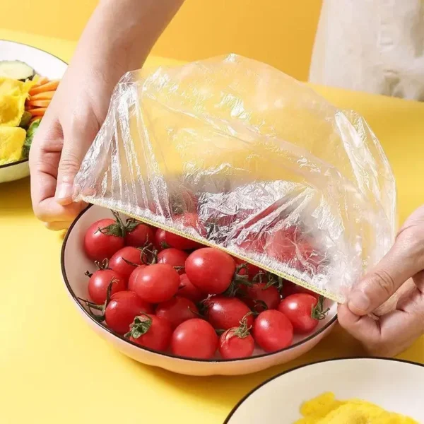 100-1000pcs Colorful Disposable Food Cover Saran Wrap Bowl Cover Food Grade Fresh-keeping Bag Kitchen Storage Accessories - Image 2