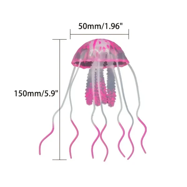 Artificial Swim Glow Jellyfish for Fish Tank - Luminous Aquarium Underwater Decoration - Image 2