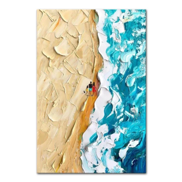 Abstract Wall Art Oil Paintings Handmade Seascape Ocean Sea Beach Pictures for Home Decor Modern Beach Landscape Scener Artworks - Image 5