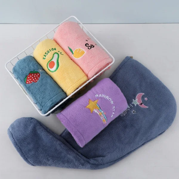 1pc Quickly Dry Hair Hat Super Absorbent Soft Bathroom Women Head Towels Girls Cute Hair Towel Hair Dry Wrap Bonnets - Image 3