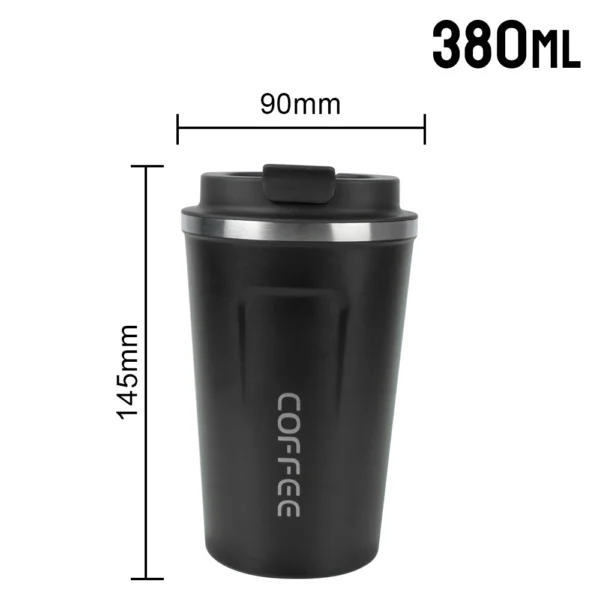 Thermo Cafe Coffee Mug Car Thermos Mug 380/510ML Leak_Proof Travel Thermo Cup for Tea Water Coffee Double Stainless Steel - Image 4