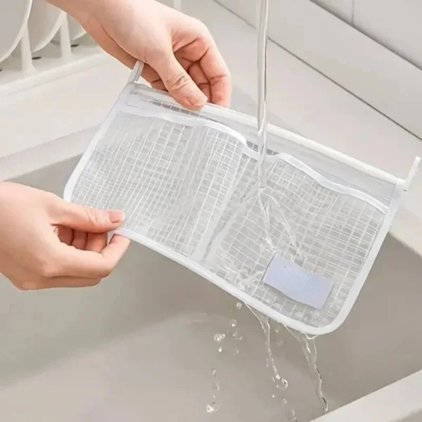 1pc Refrigerator Door Organizer, Fridge Hanging Mesh Bag For Kitchen Storage Bag - Image 4