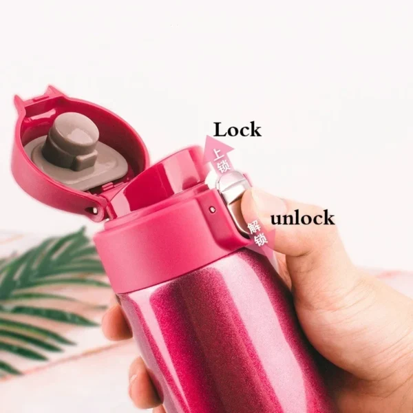 500ML Stainless Steel Bouncing Cover Vacuum Flask Thermos Cup Coffee Tea Milk Thermo Bottle - Image 5