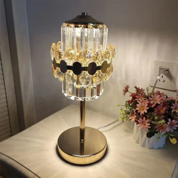 DEBBY Contemporary Crystal Table Lamp LED Simple Creative Bedside Desk Light for Home Living Room Bedroom Decor - Image 3