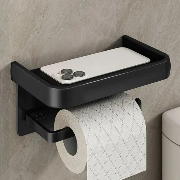 Aluminum Alloy Toilet Paper Holder Tissue Rack Bathroom Tissue Holder for Bathroom Storage Shelf Bathroom Accessories - Image 2