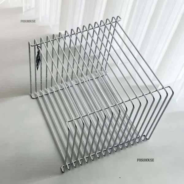 Luxury Simple Metal Magazine Rack Mini Coffee Table Nordic Designer Bedroom Bedside Table Art Ins Living Room Furniture d - Image 6