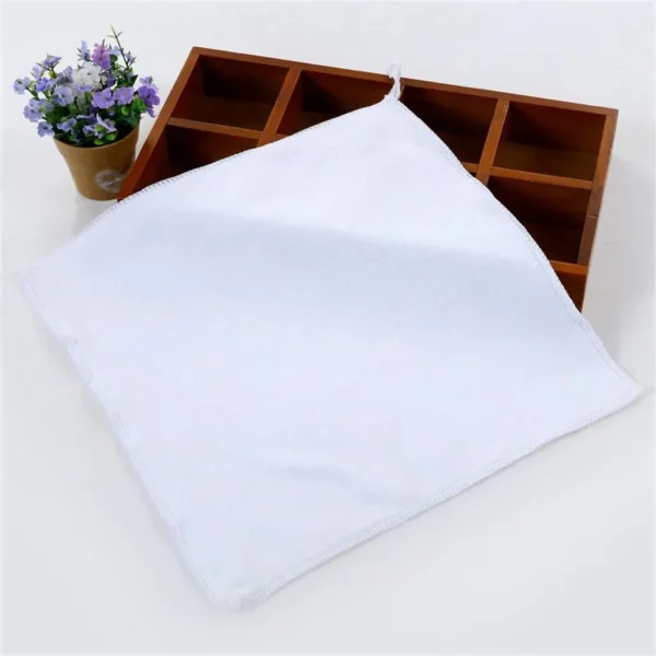 10pc White Soft Microfiber Fabric Face Towel Hotel Bath Towel Wash Cloths Hand Towels Portable Multifunctional Cleaning Towel - Image 6