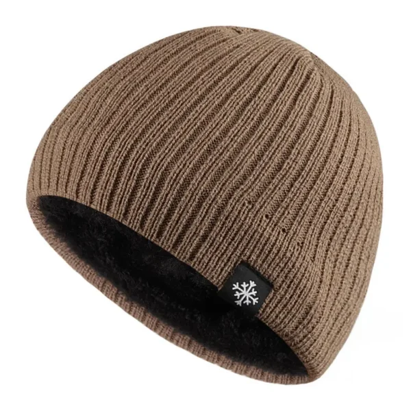 Autumn and Winter Thick Fleece Blended Knitted Hat for Men and Women - Image 4