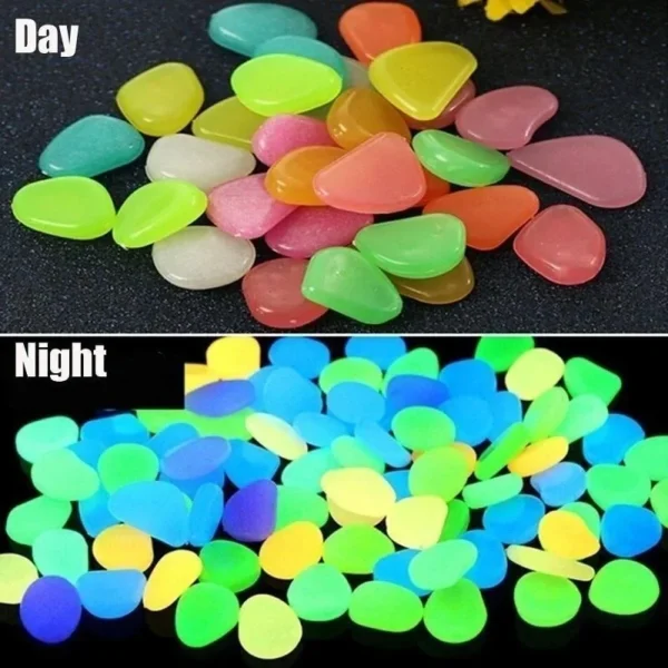 Luminous Stones Glow In The Dark Pebbles Glowing Stones Outdoor Walkways Home Garden Yard Decor Fish Tank Pebble Rocks - Image 5