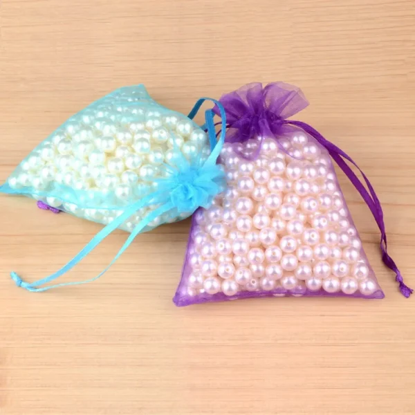 100pcs/lot Wholesale Organza Bags 5*7  Drawable Wedding Packaging Gift Bag Party Jewelry Bags Pouches - Image 3