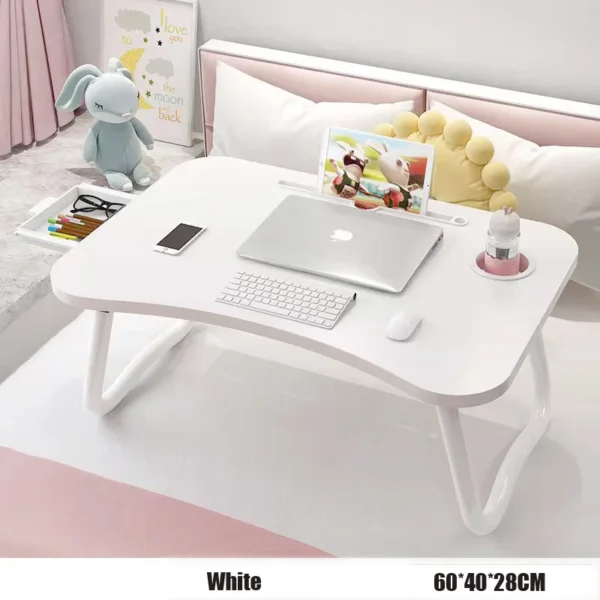 New Folding Laptop Desk for Bed & Sofa Laptop Portable Lap Desk Bed Tray Table Desk  for Study and Reading Bed Top Tray Table - Image 2