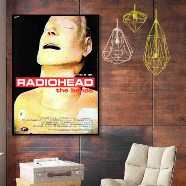 Scandinavian Classic Vintage Wall Art Rock Band Radiohead Music Canvas Paintings Posters & Prints Home Bedroom Living Room Decor - Image 5