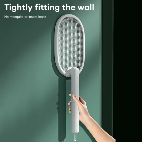 Electric Mosquito Racket Portable Foldable Mosquito Killer Lamp USB Rechargeable Bug Zapper Fly Swatter for Bedroom Kitchen - Image 2