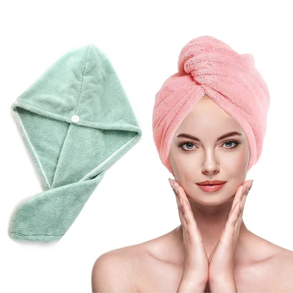 Magic Microfiber Hair Towel Fast Drying Dryer Towel Women Wrap Head Absorption Water Bath Hat - Image 4