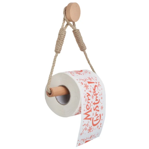 Toilet Paper Holder Wall Mounted WC Washroom Bathroom Accessories Wooden Rolling Paper Tissue Holder for Toilet Towel Rack - Image 4