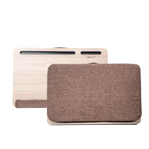 Laptop Desk Pillow Cushion Stand Portable Wood Ergonomic Lapdesk For TV Bed Sofa PC Notebook Tablet with Phone Holder Lap Table - Image 4