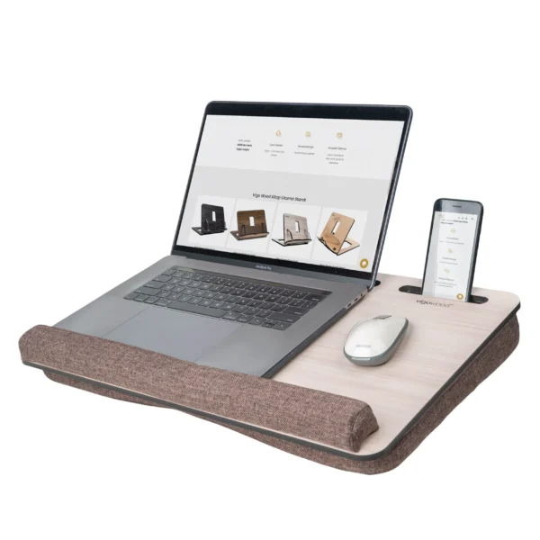 Laptop Desk Pillow Cushion Stand Portable Wood Ergonomic Lapdesk For TV Bed Sofa PC Notebook Tablet with Phone Holder Lap Table